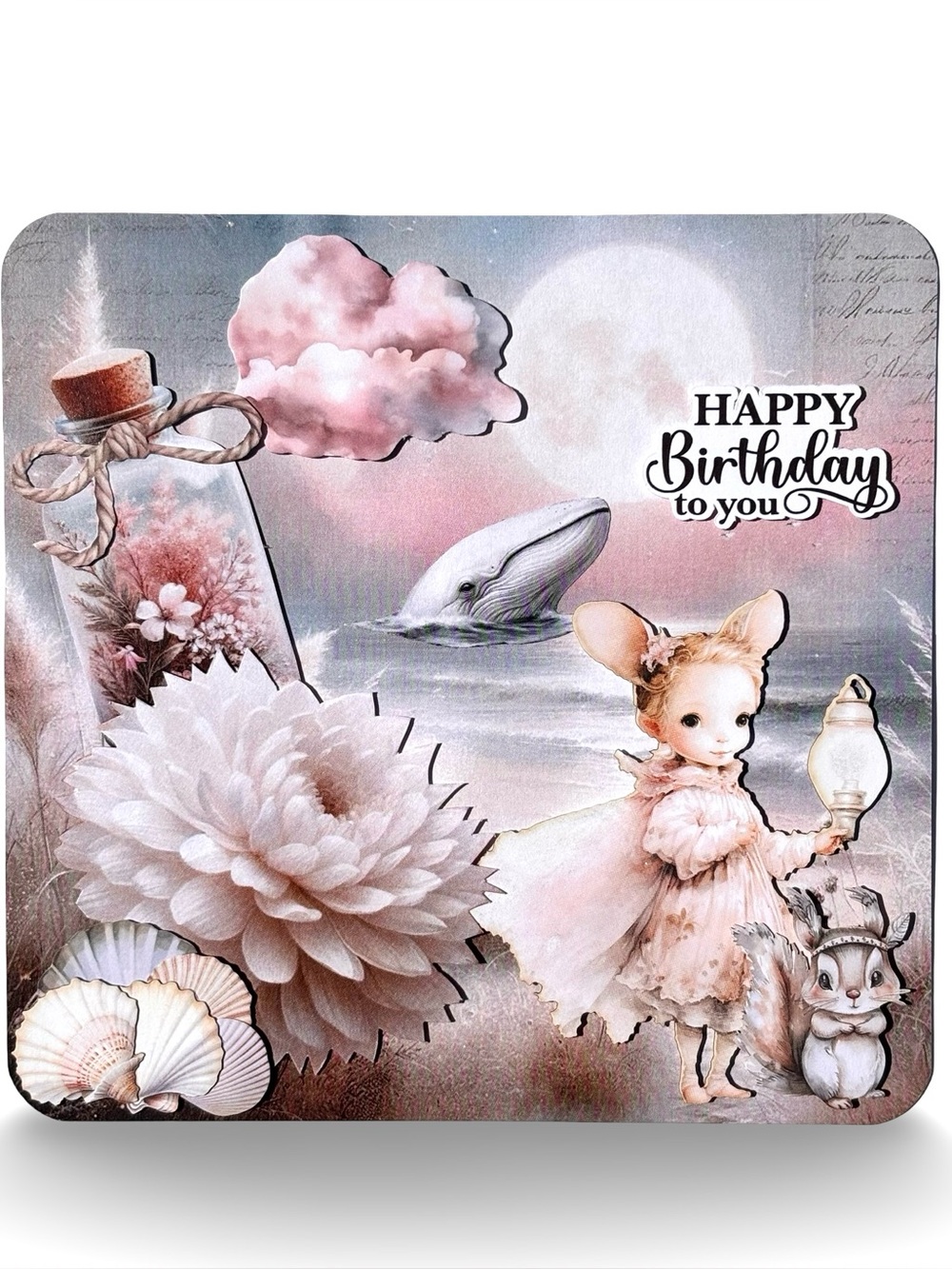 Handmade Little Girl Oceanic Birthday Card